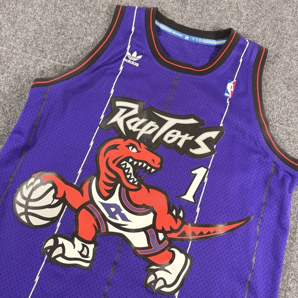 NBA Toronto‎ Raptors McGrady Purple Adidas Jersey XL Length +2 Hardwood Classics